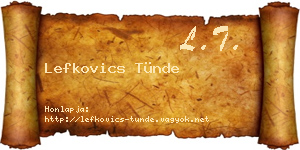 Lefkovics Tünde névjegykártya